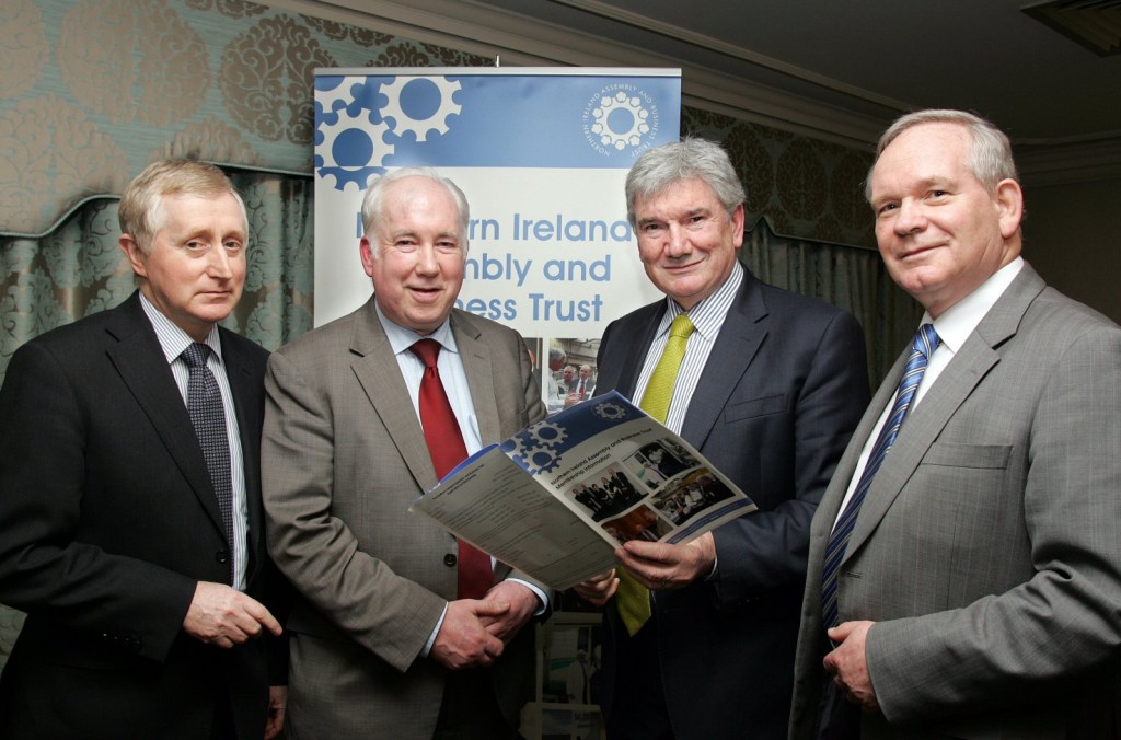 L-R Patrick Bogues, Bogues Jewellers; Joe Byrne MLA; John McKinney, Ulster History Park and John Kelly, Accountant, Omagh.