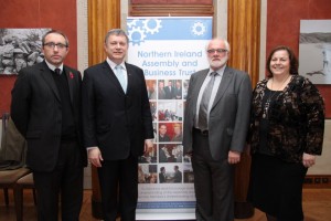 NIABT Members l-r  George Dorrian, Robert Harkness and Joanne Stuart pictured with ETI Committee Chairperson Patsy McGlone MLA