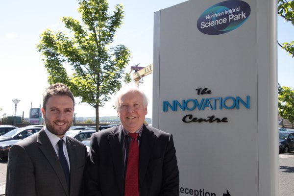 Chris Lyttle MLA visits Bob Barbour, CEO at Centre for Competitiveness for an NIABT fellowship.