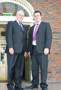 Phil Flanagan MLA, NIABT Chair pictured with Frank Daly, Chair of NAMA