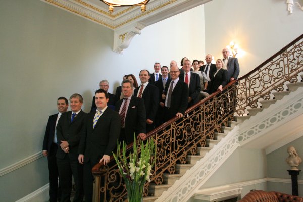 Irish Ambassador, Dan Mulhall, pictured with the NIABT delegation at the Irish Embassy