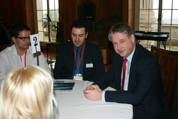 Basil McCrea MLA during the Networking Event.