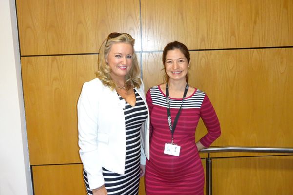 Jo-Anne Dobson MLA pictured with Alice Randone from the Welsh Parliament